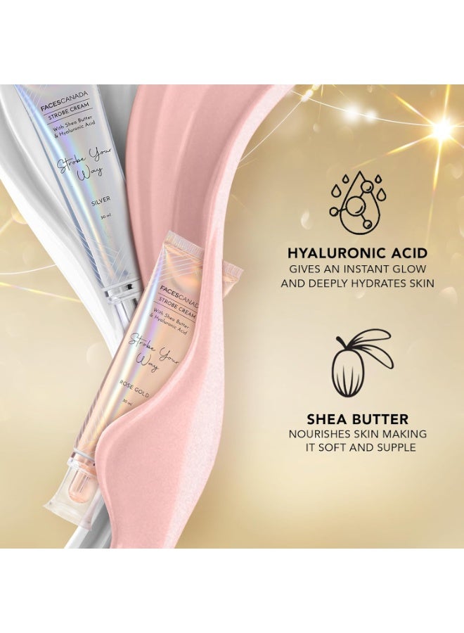 فاسيسكانادا مجموعة فيسز كندا لتفتيح البشرة - كريم ستروب - ذهبي وردي، 18 مل + كريم كومفي جلو الليلي بحمض الكوجيك 2%، 25 غ | تفتيح البشرة | يخفي البقع الداكنة وآثار حب الشباب | بشرة نضرة ومشرقة خالية من العيوب | قاعدة مكياج متألقة - Image 3